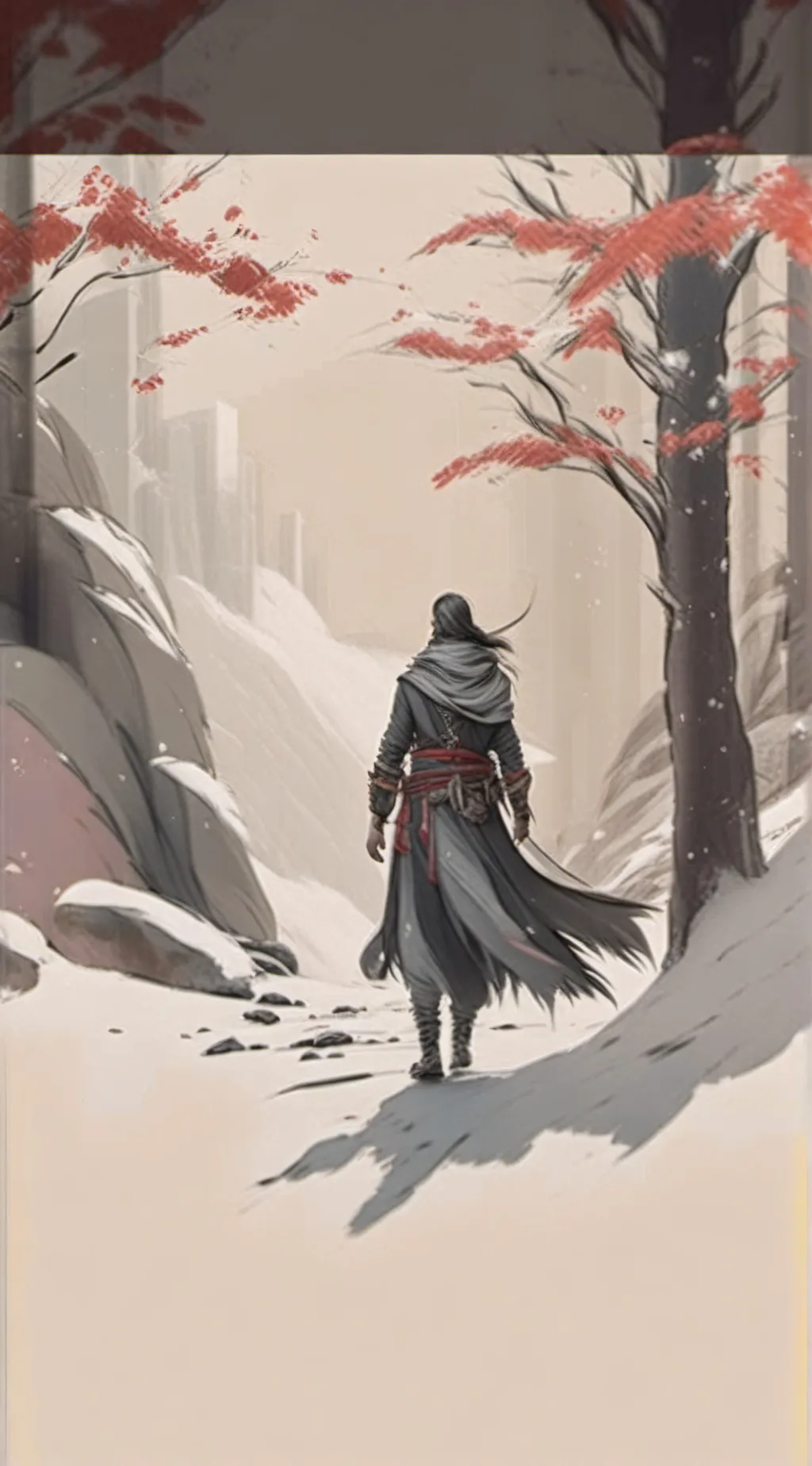 ai character: Gray background