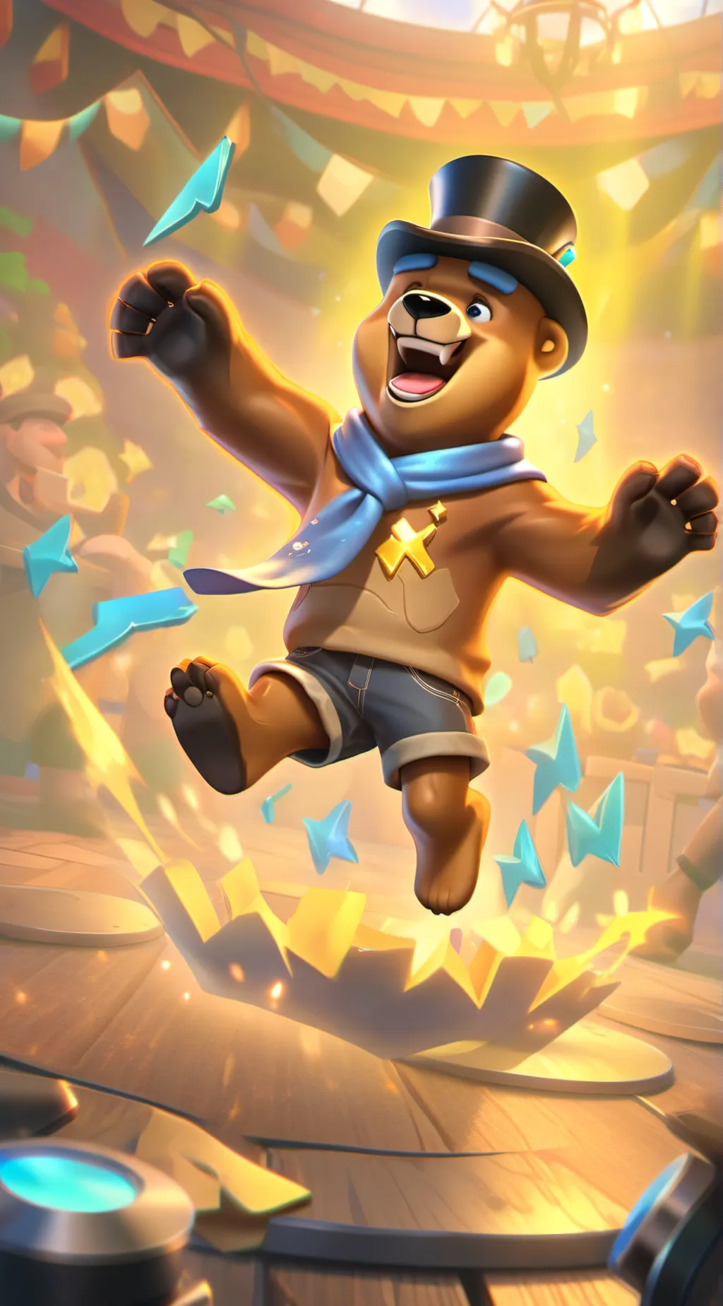 ai character: Fnaf sb Christmas! background