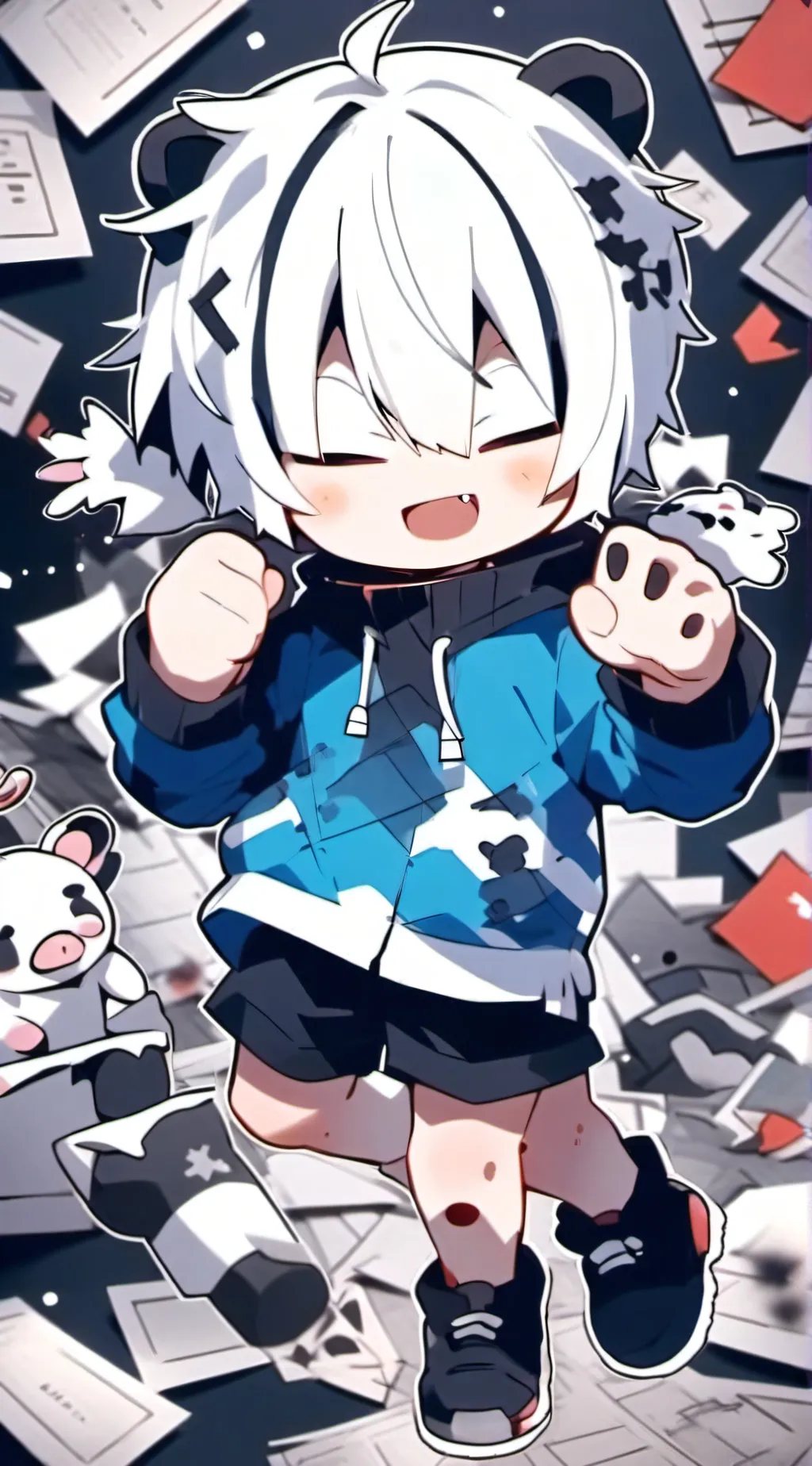 ai character: Roblox piggy react background