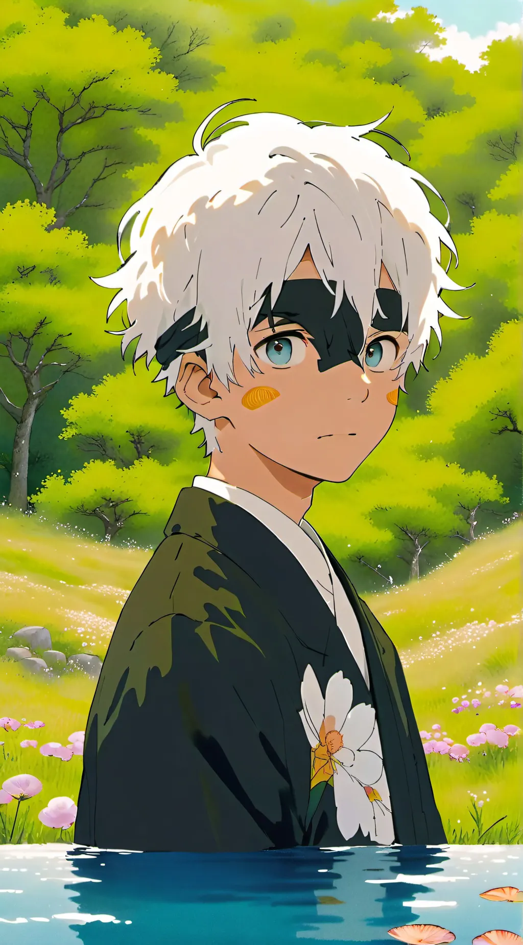 ai character: Gojo saturo background