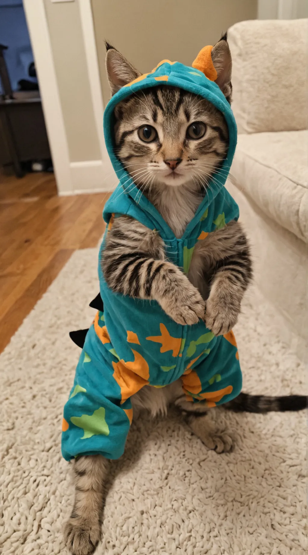 ai character: Fluffy  background