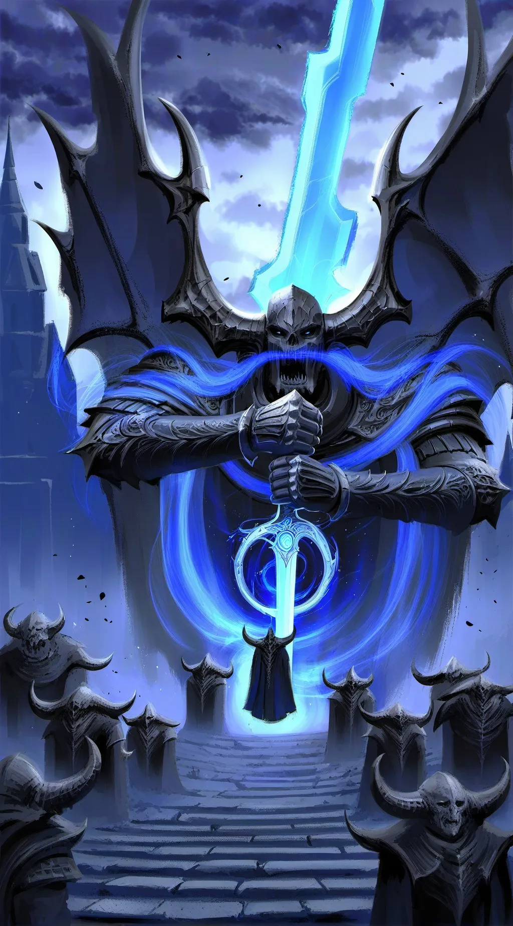 ai character: mythical skull 💀 background