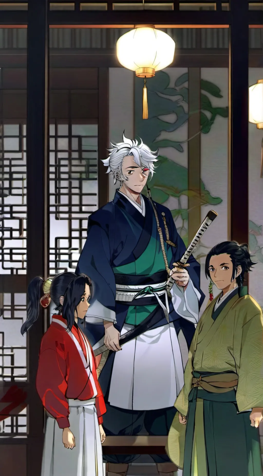 ai character: Hashira meeting  background