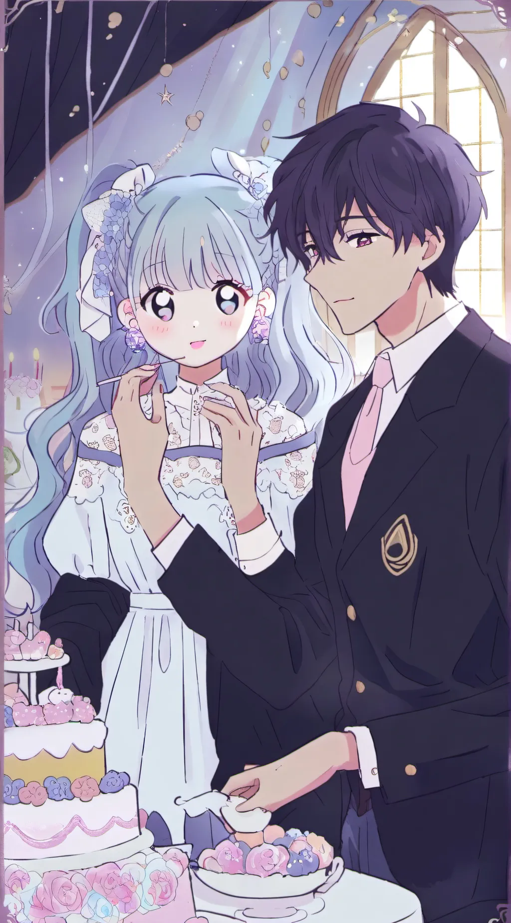 ai character: yor forger ....... background