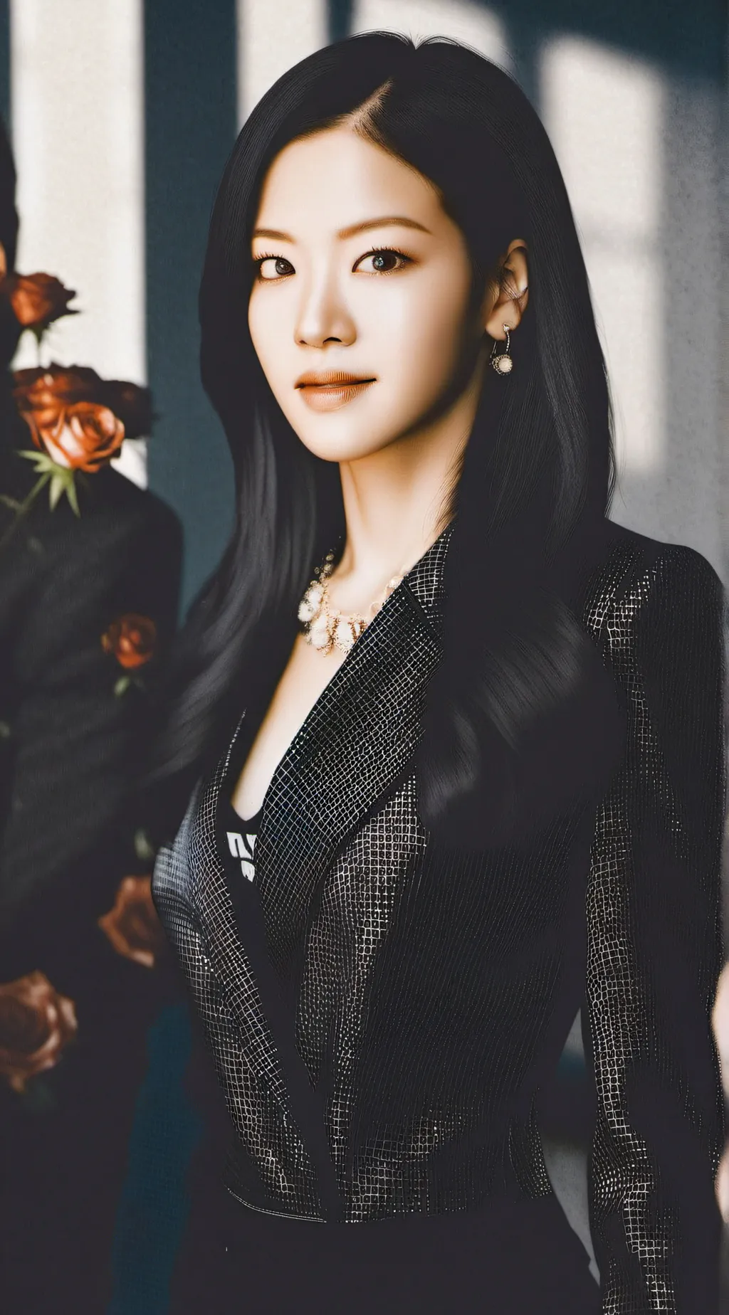 ai character: fille de Rosé background