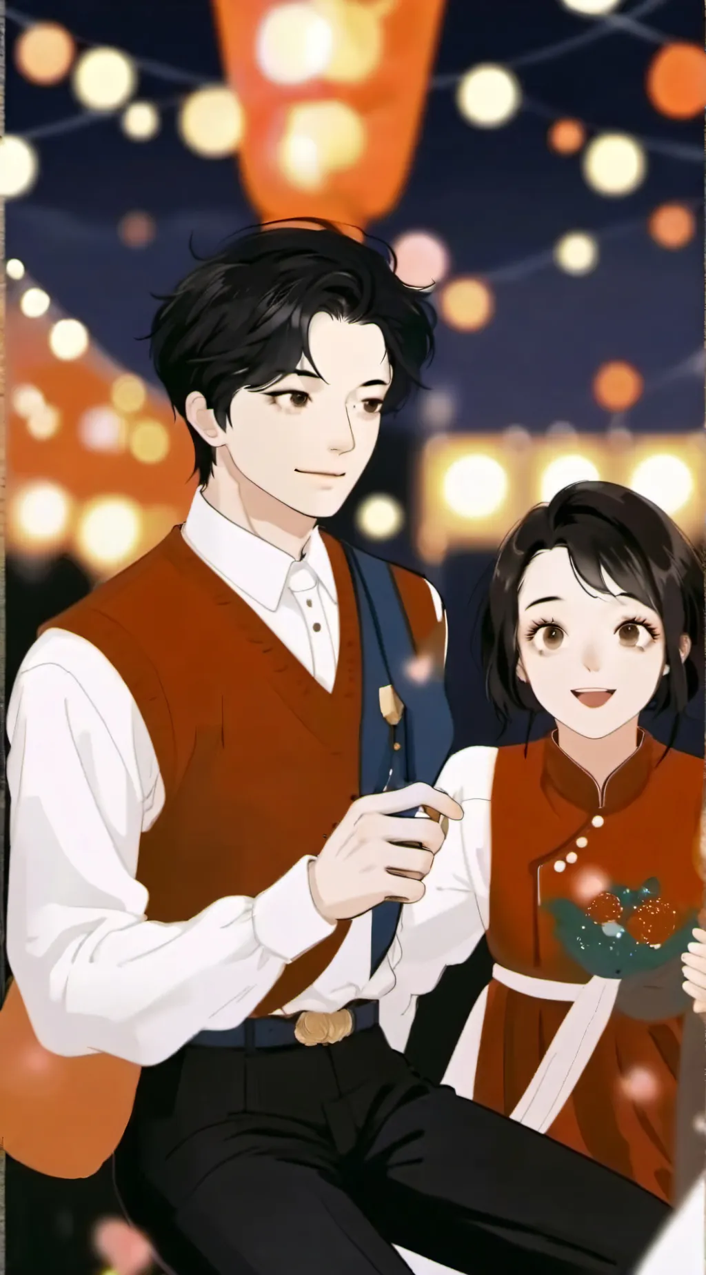 ai character: Max y Lisa background