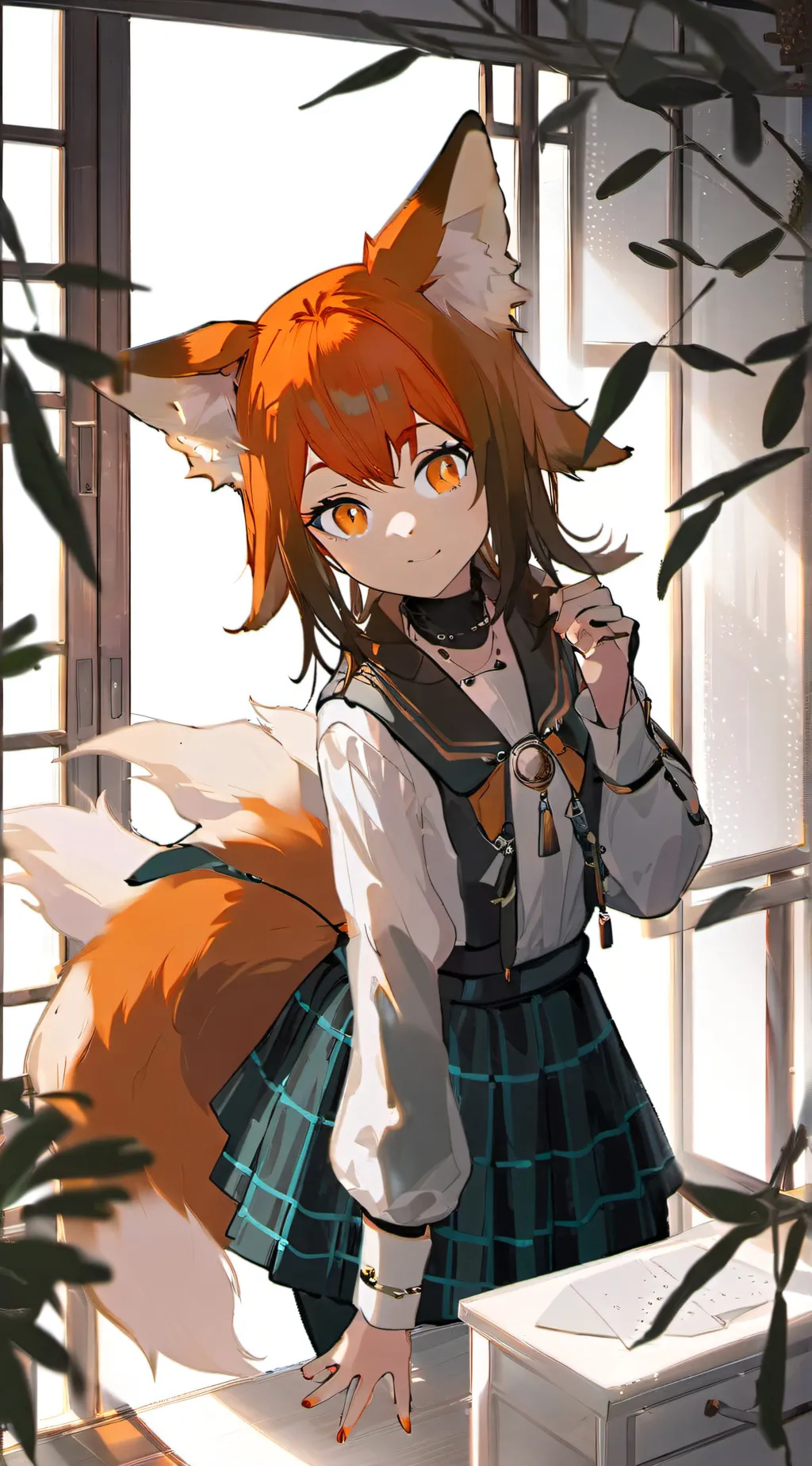 ai character: Foxie the Tree Cli background
