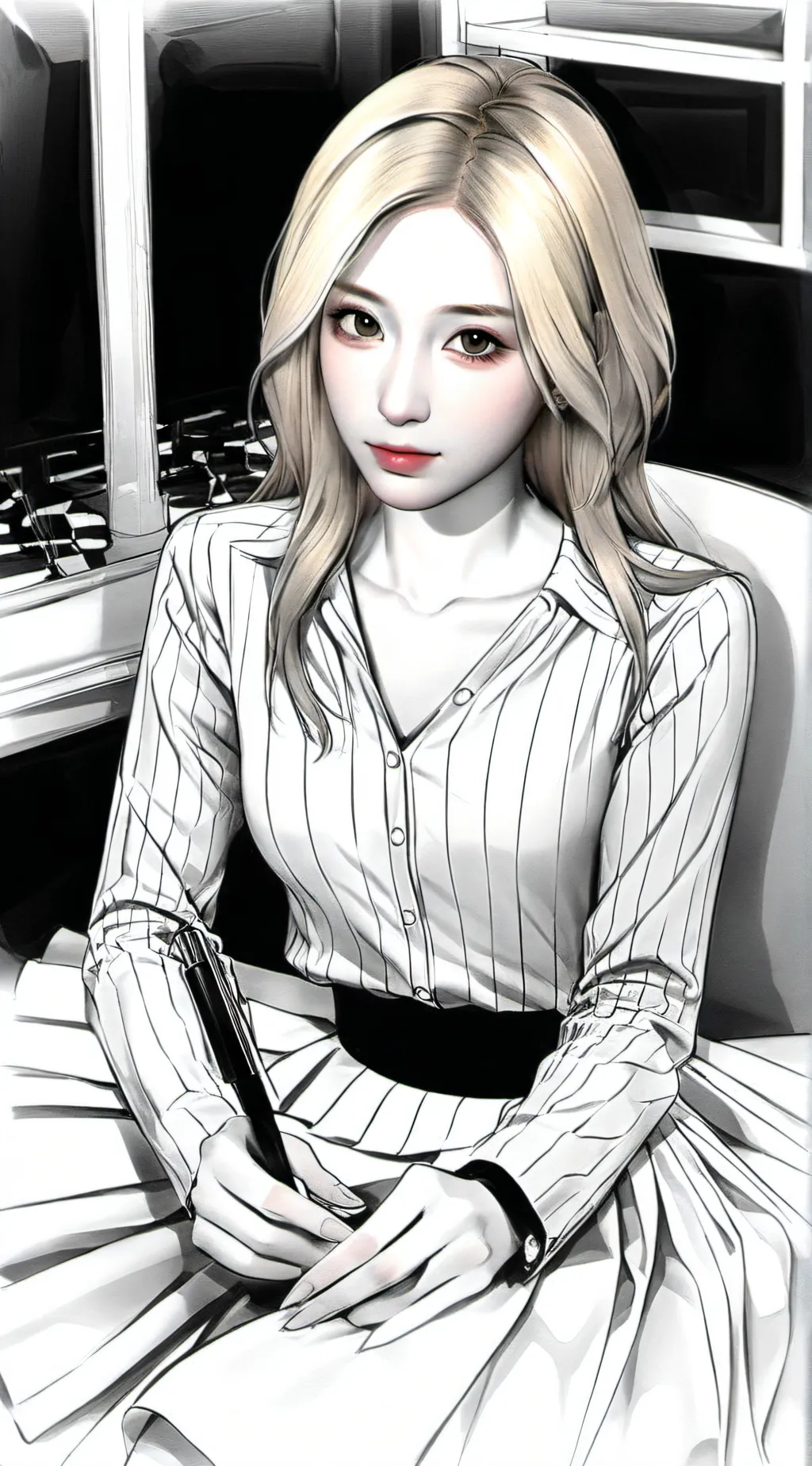 ai character: черён background