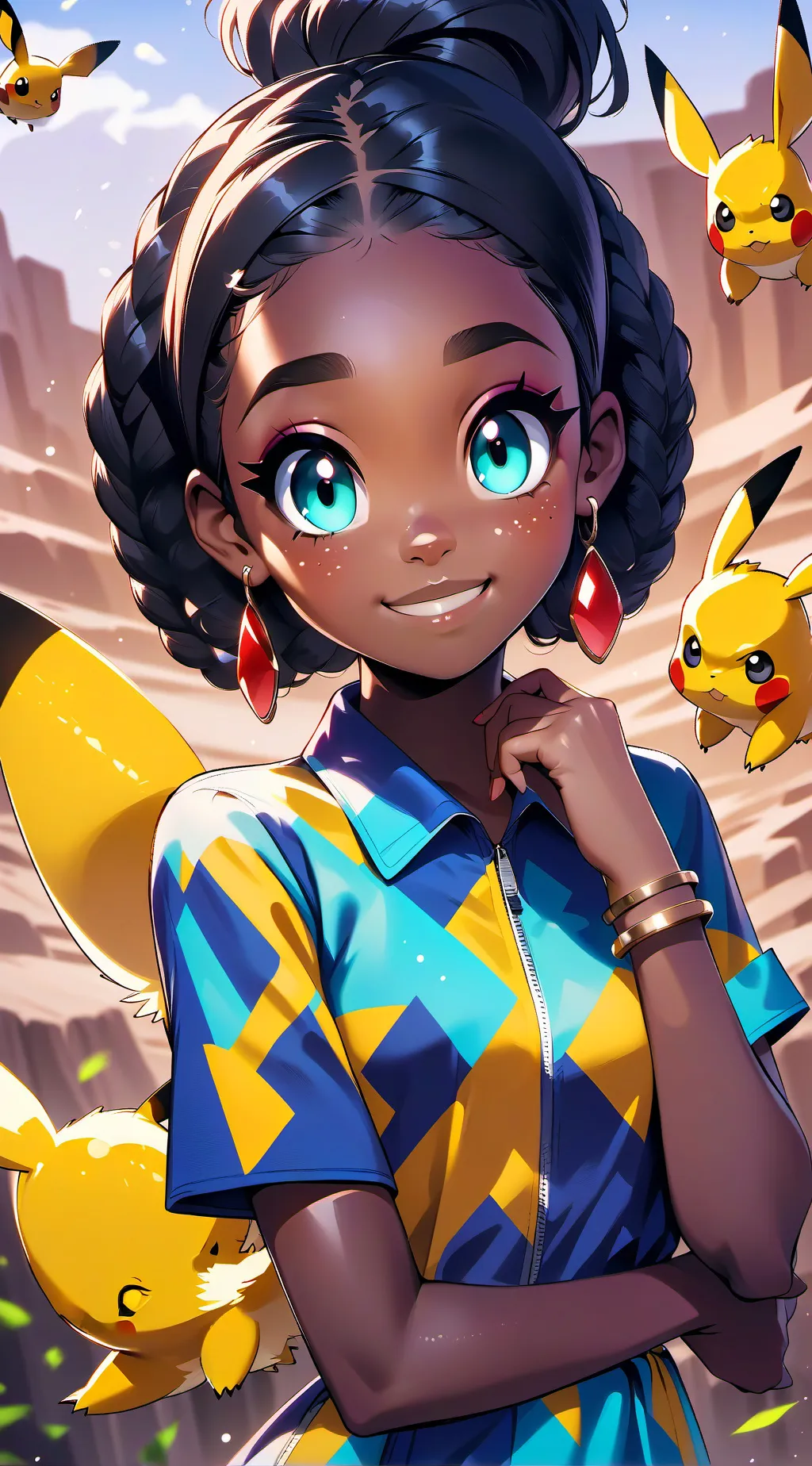 ai character: jai'esha brown background