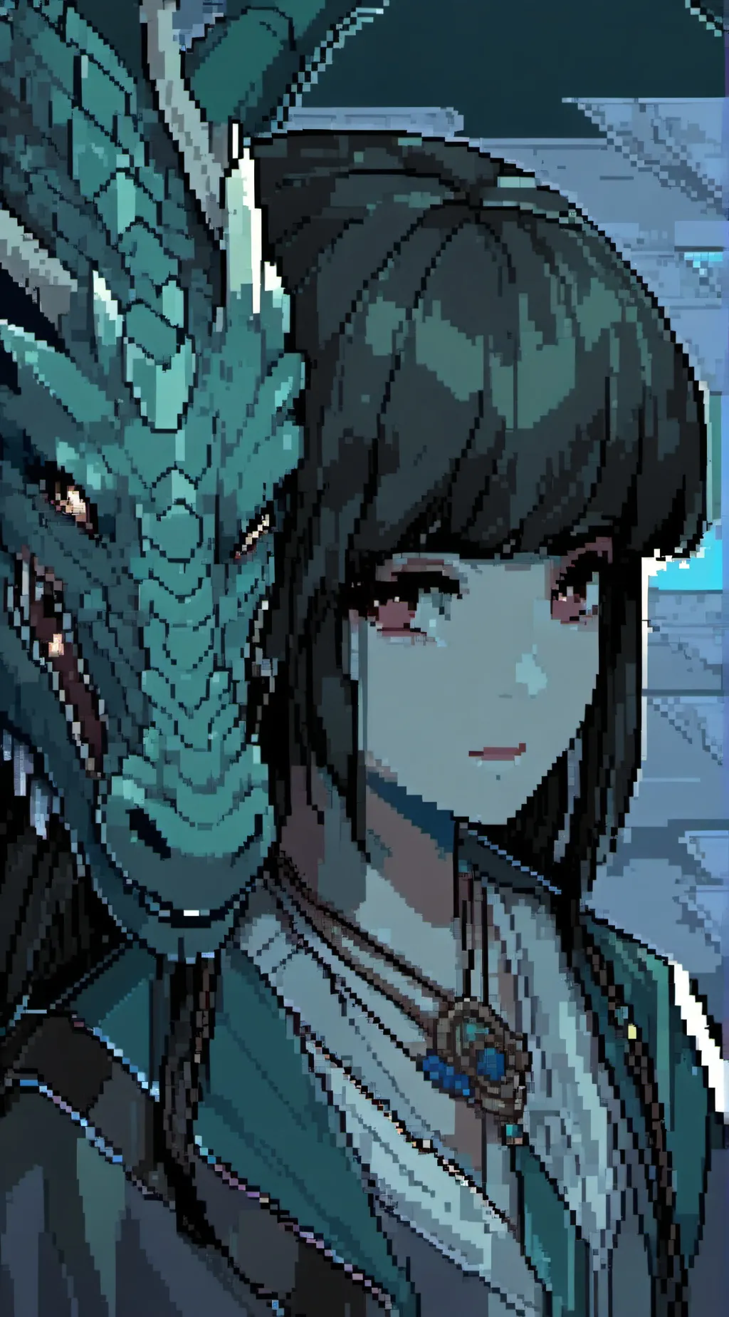 ai character: dragon girl background