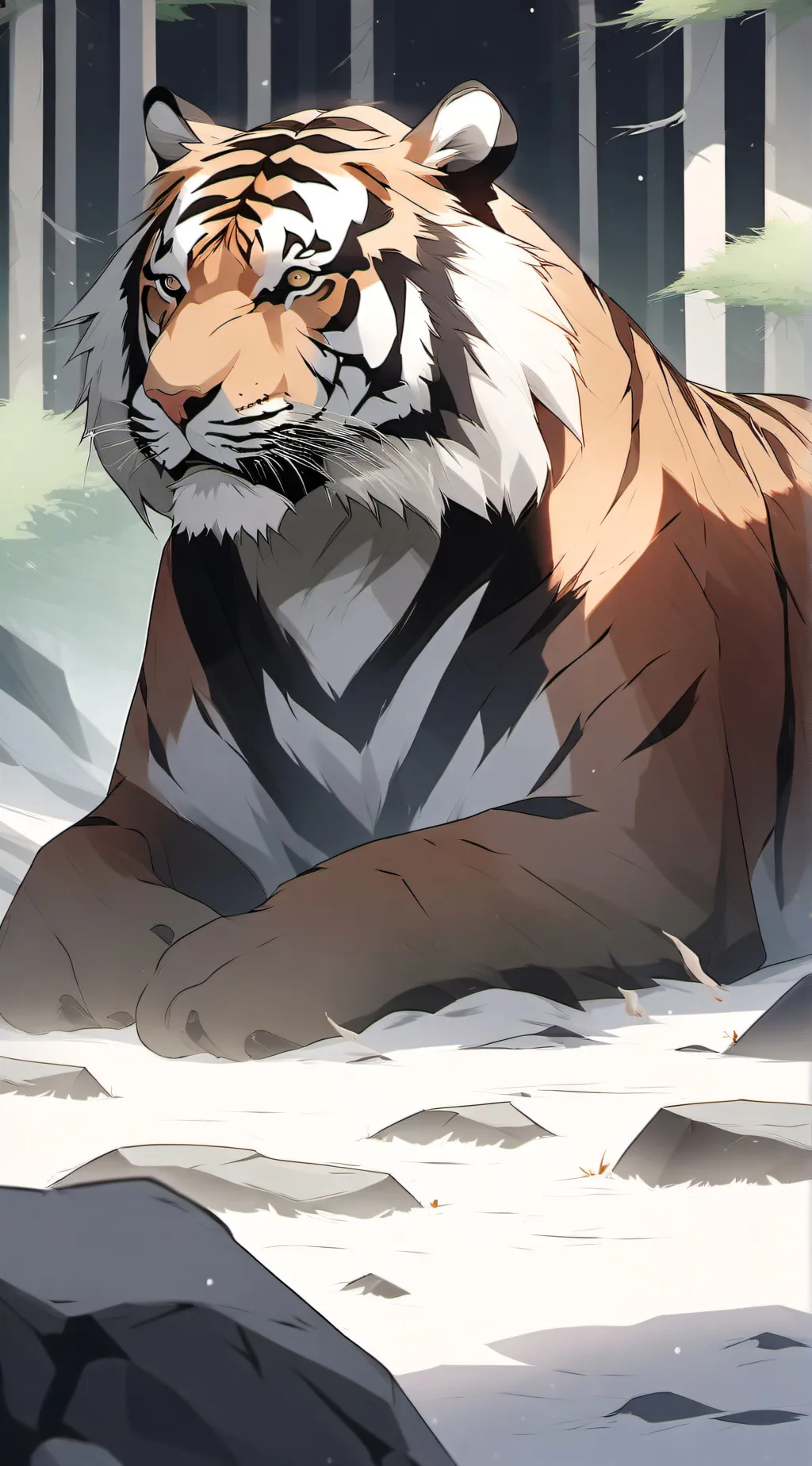 ai character: A Tiger background