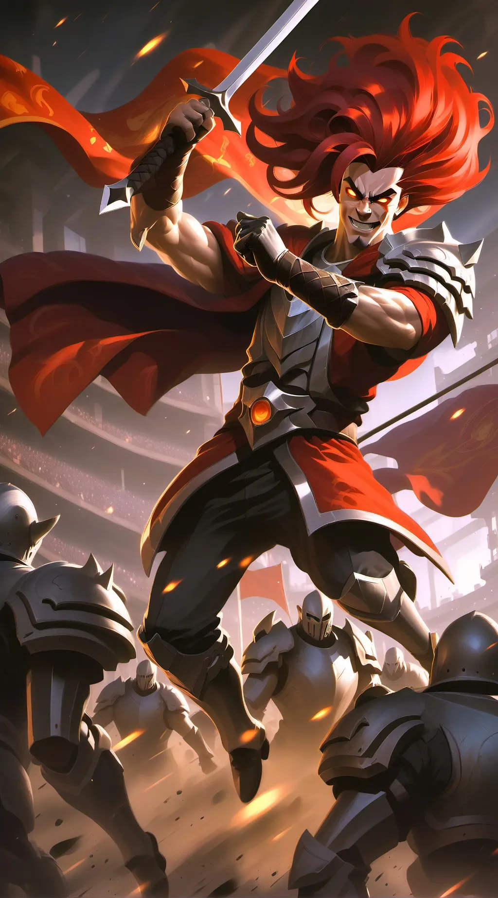 ai character: warrior background