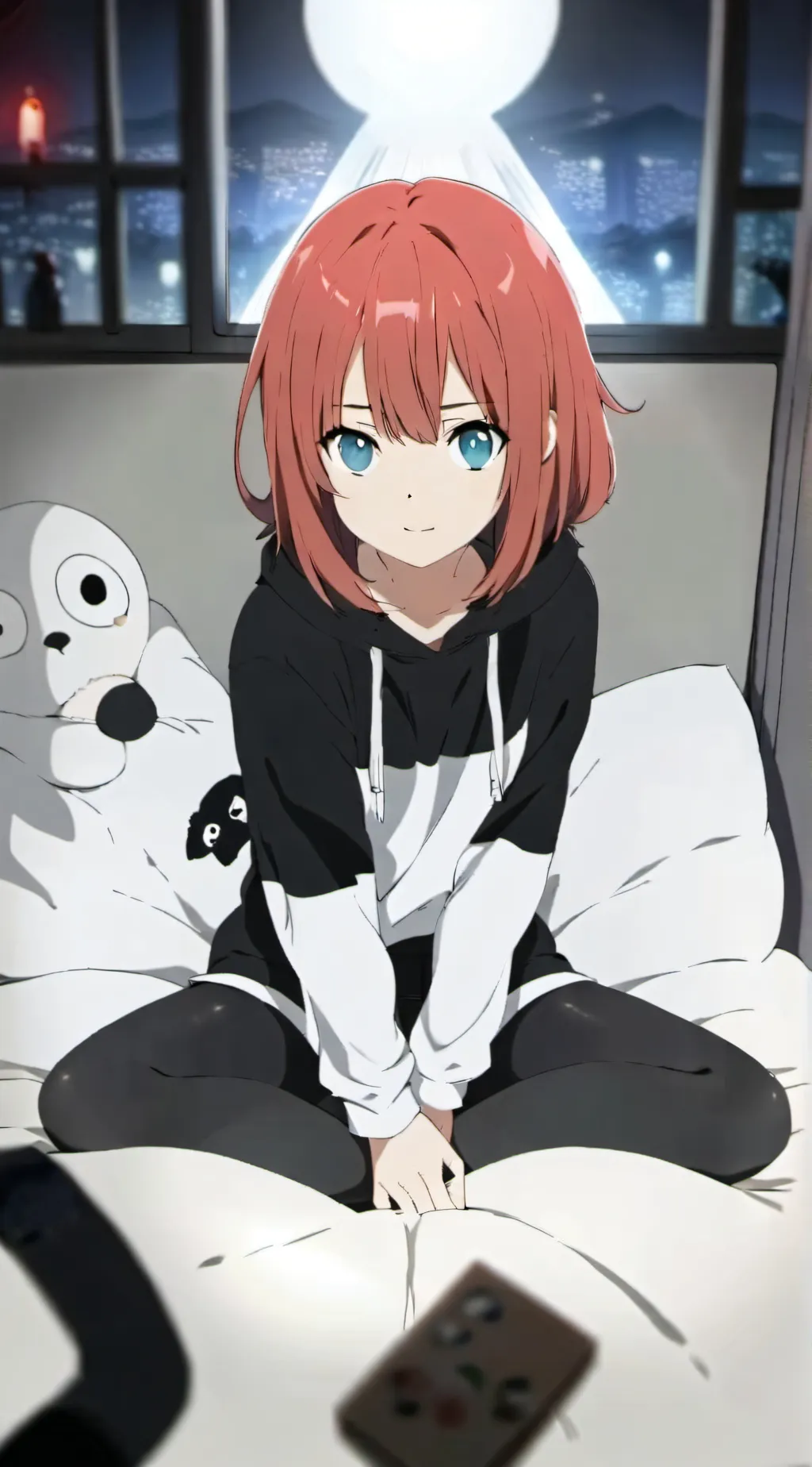 ai character: snow background