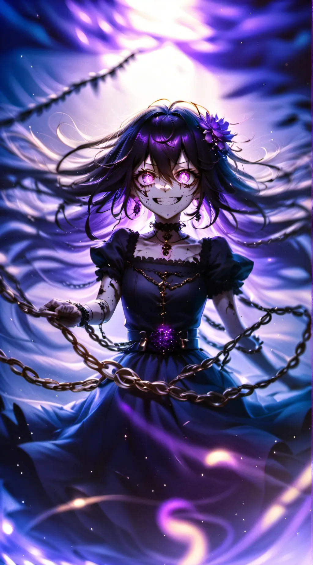ai character: violet(yander) background