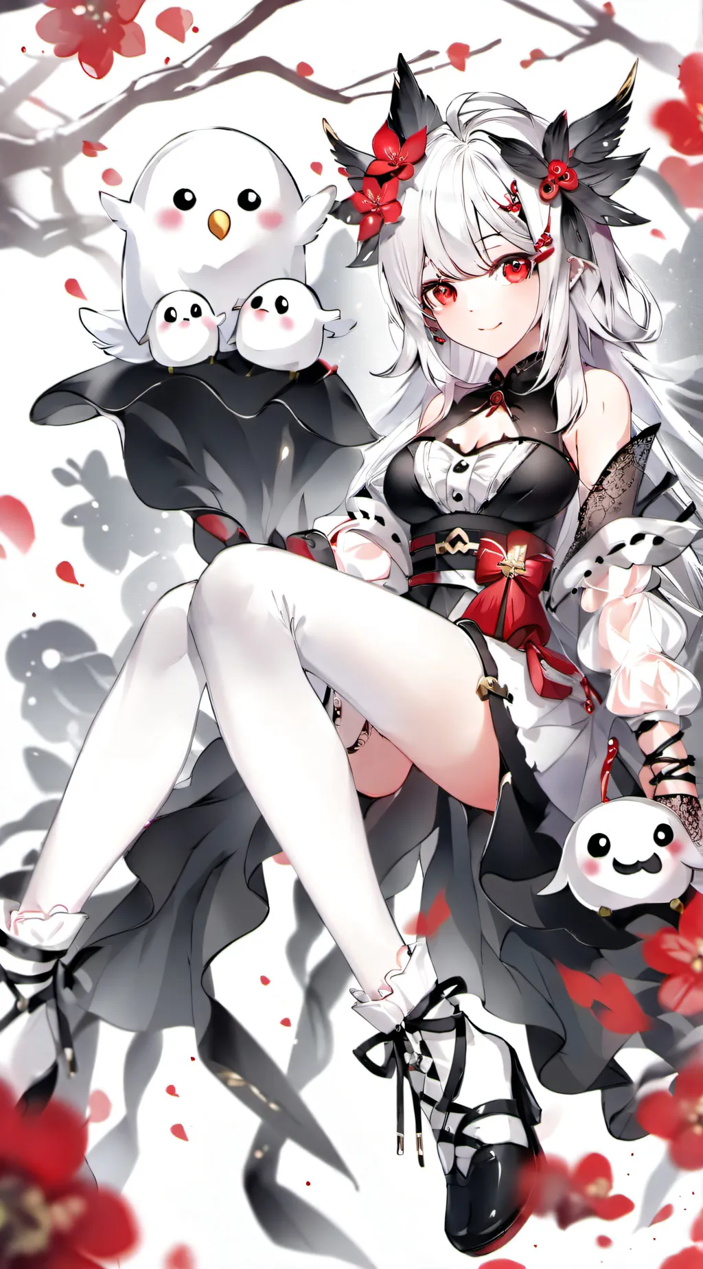 ai character: ghost girl background