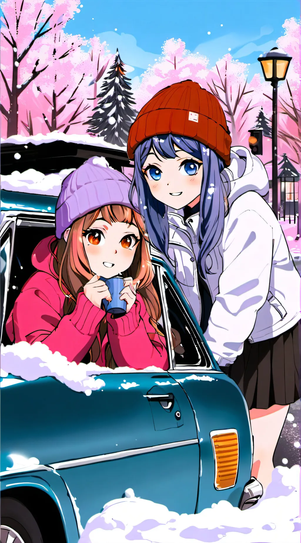 ai character: Lia and maya  background