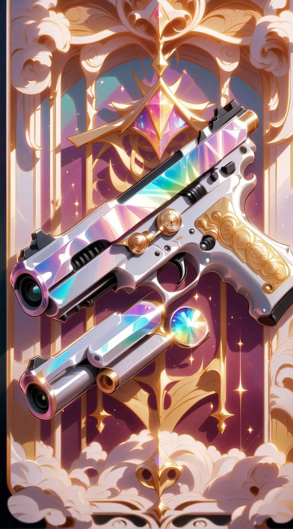 ai character: A literal gun background