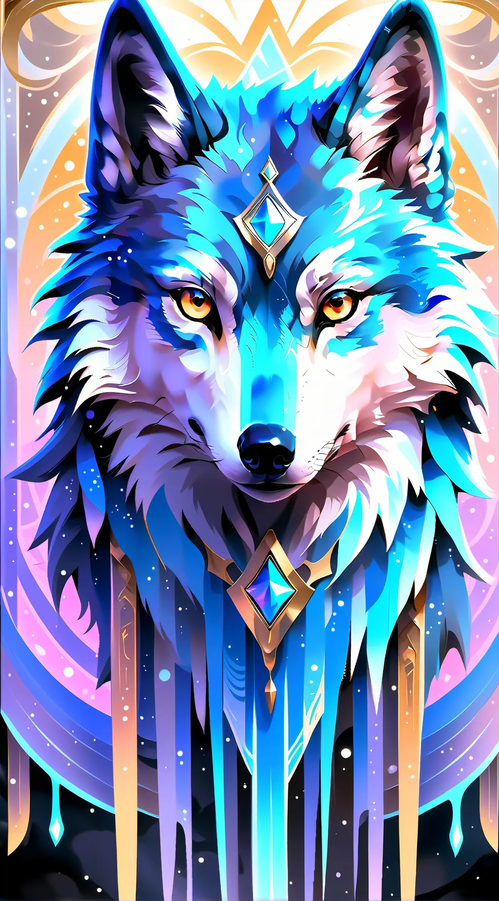 ai character: ancient wolf background