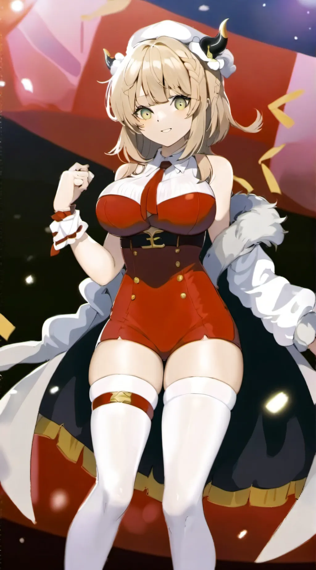 ai character: Ms kitty  background