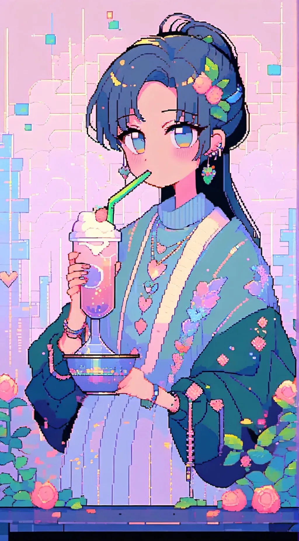 ai character: Vee+dandy×astro background