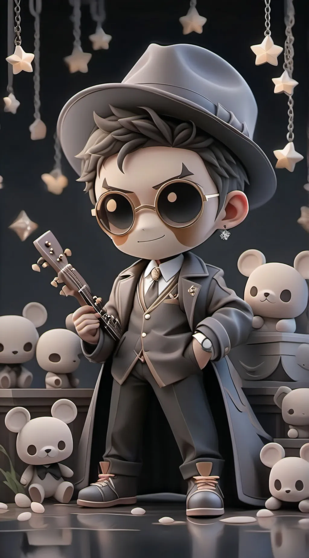 ai character: redefreddy  background