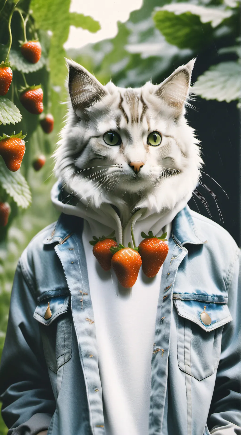 ai character: Strawberry Cat V2 background