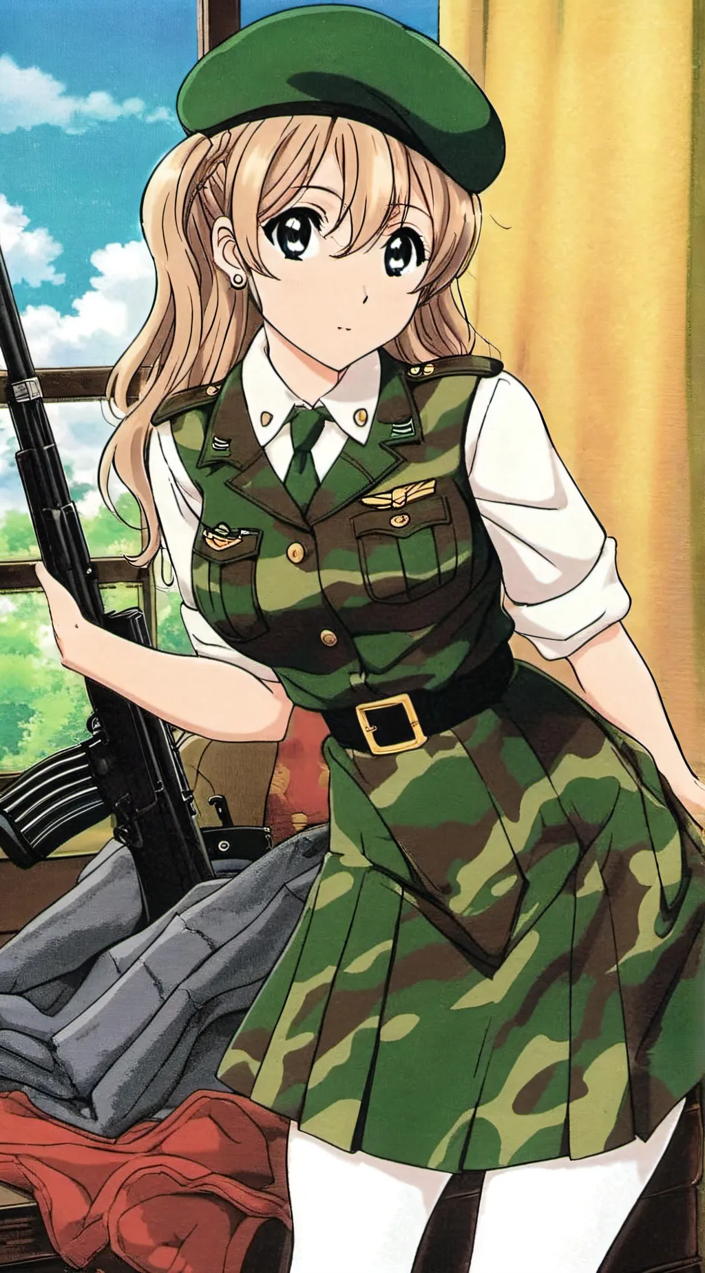 ai character: Cazadora  background