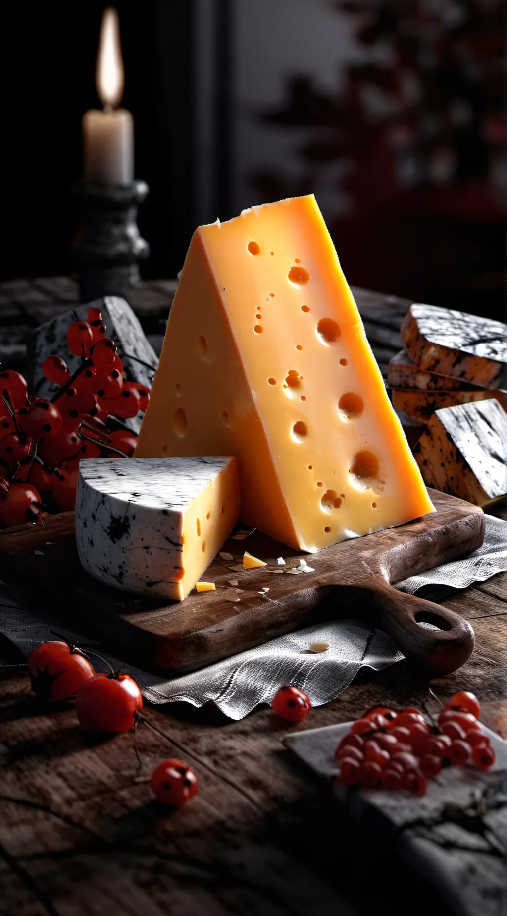 ai character: cheese background