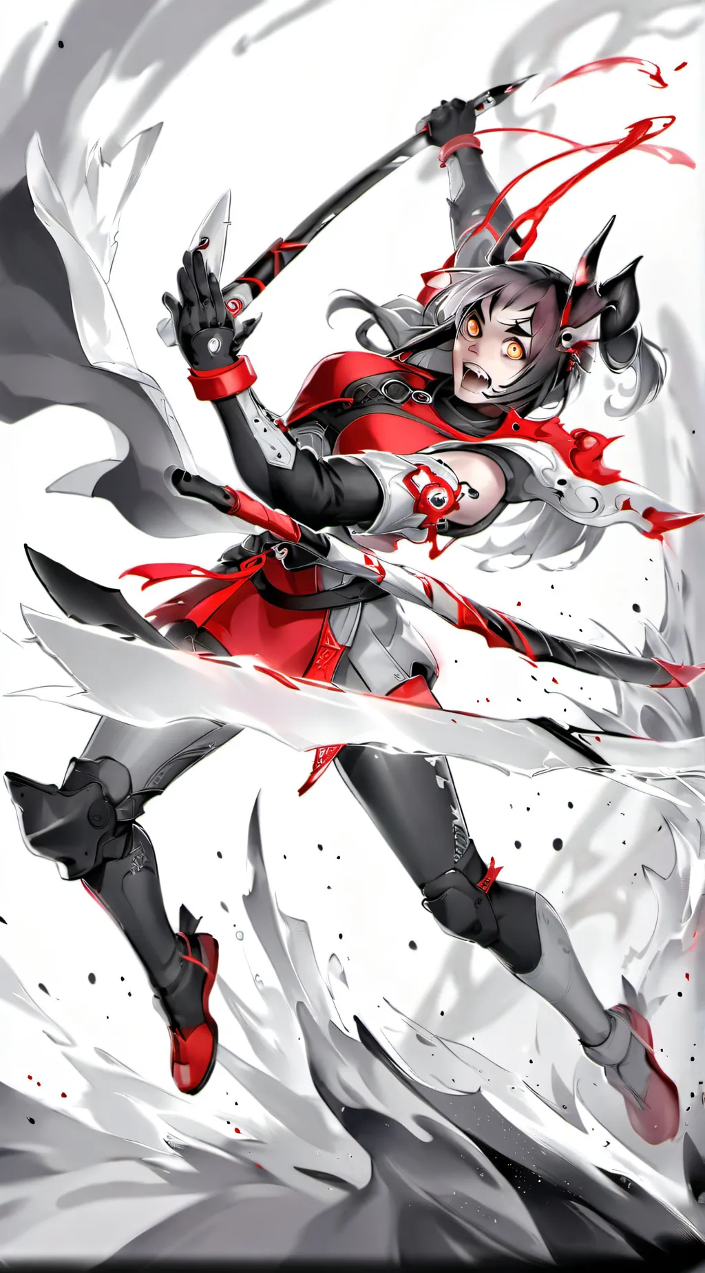 ai character: Girl pyroraptor  background