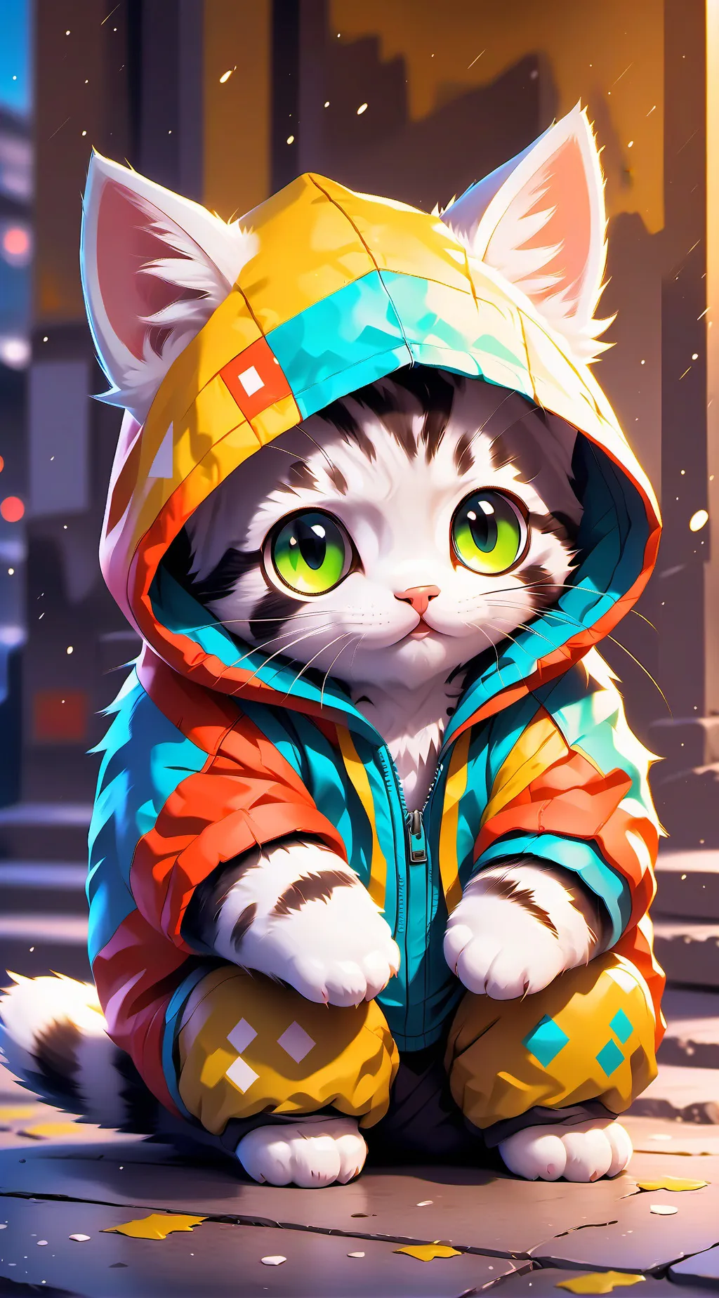 ai character: kitten background