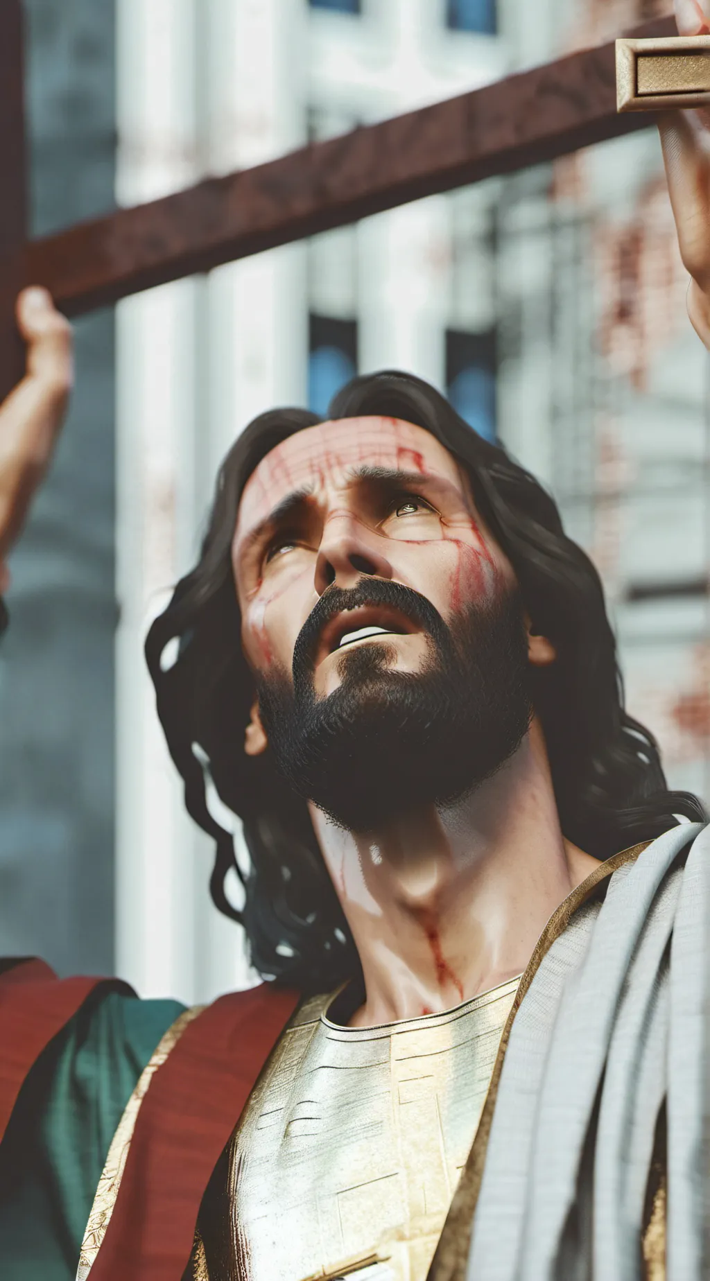 ai character: Jesus background