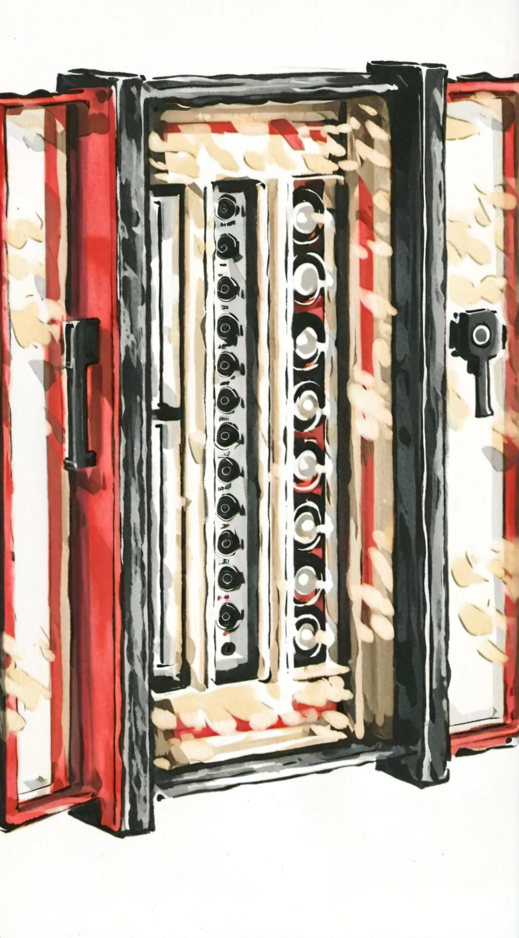 ai character: bank vault heast background