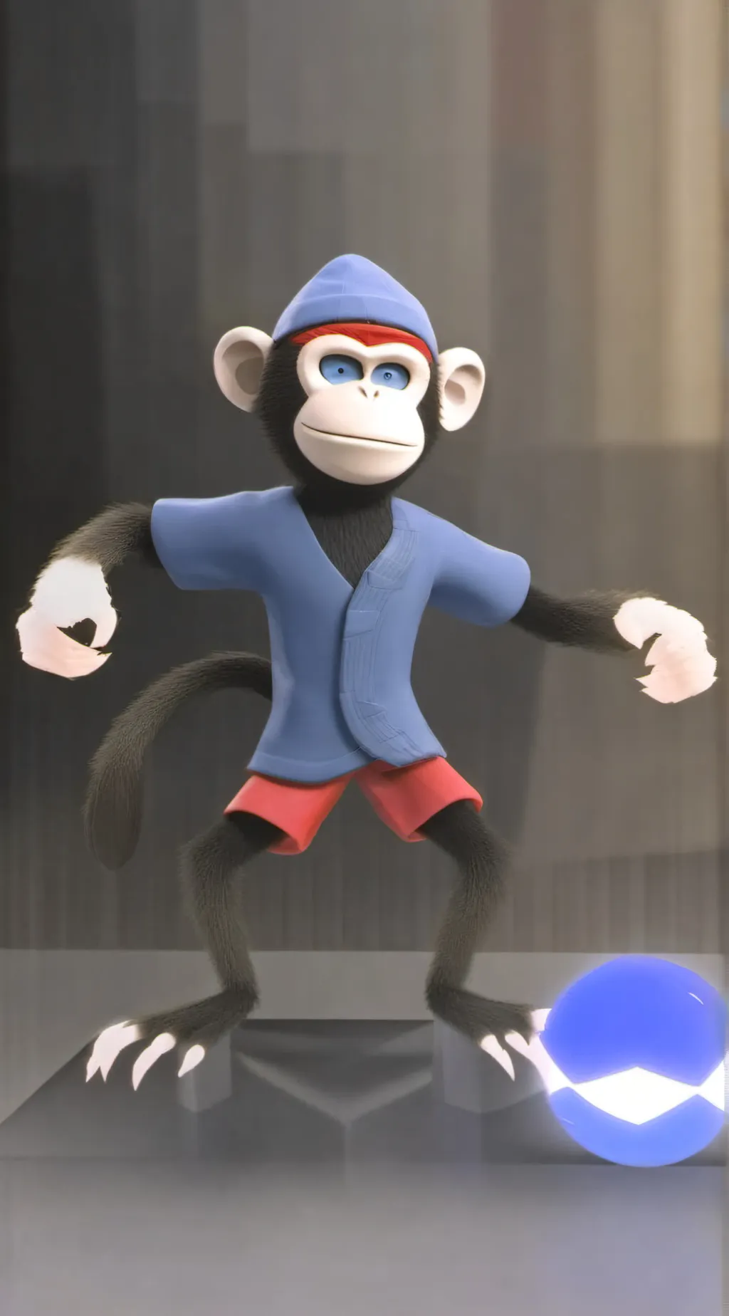 ai character: average monkey background
