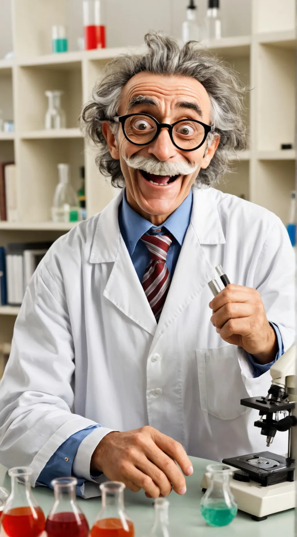 ai character: Crazy Teacher background