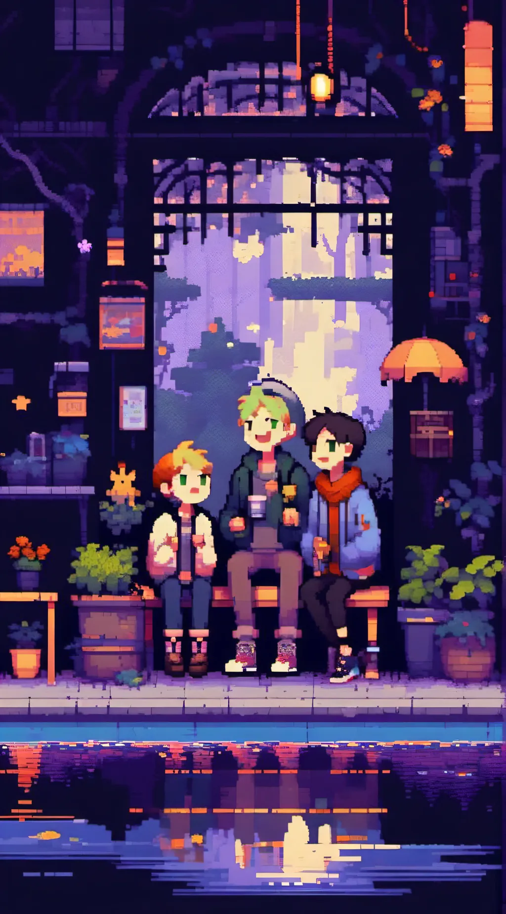 ai character: Movie night background