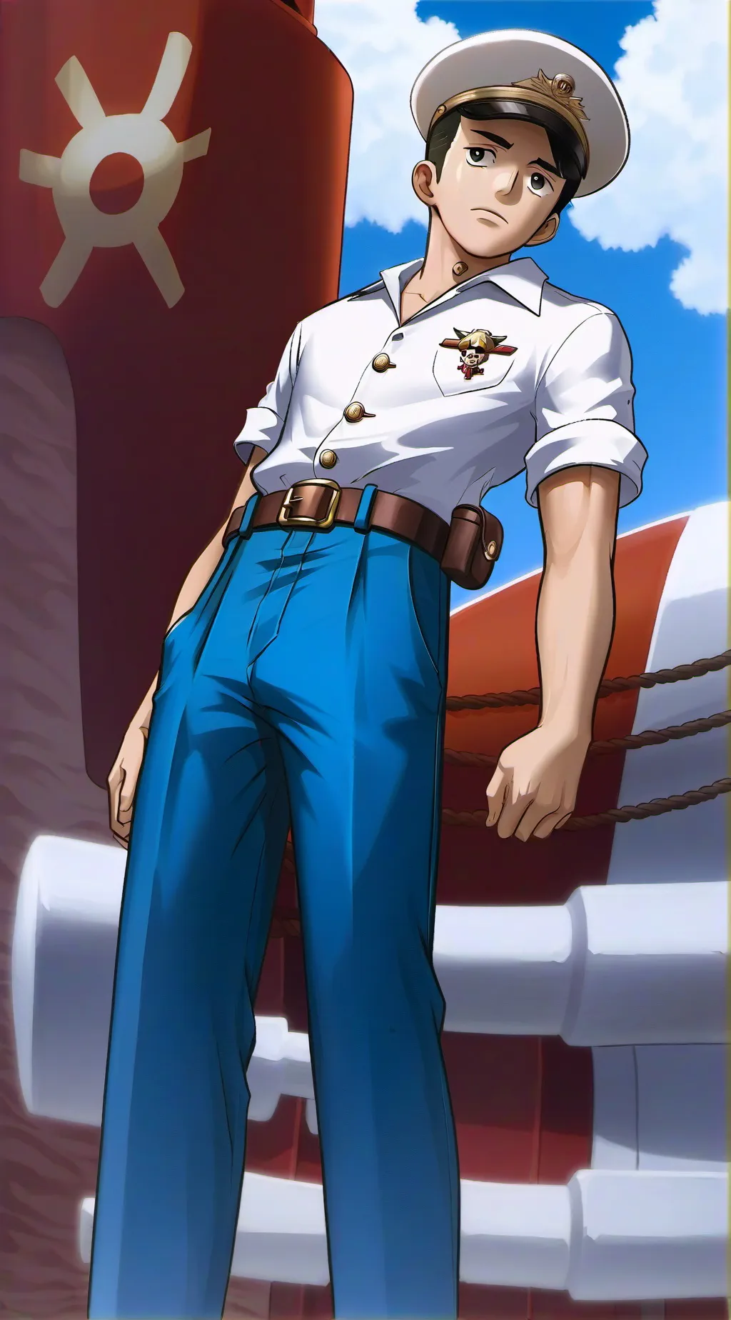 ai character: Marine  background