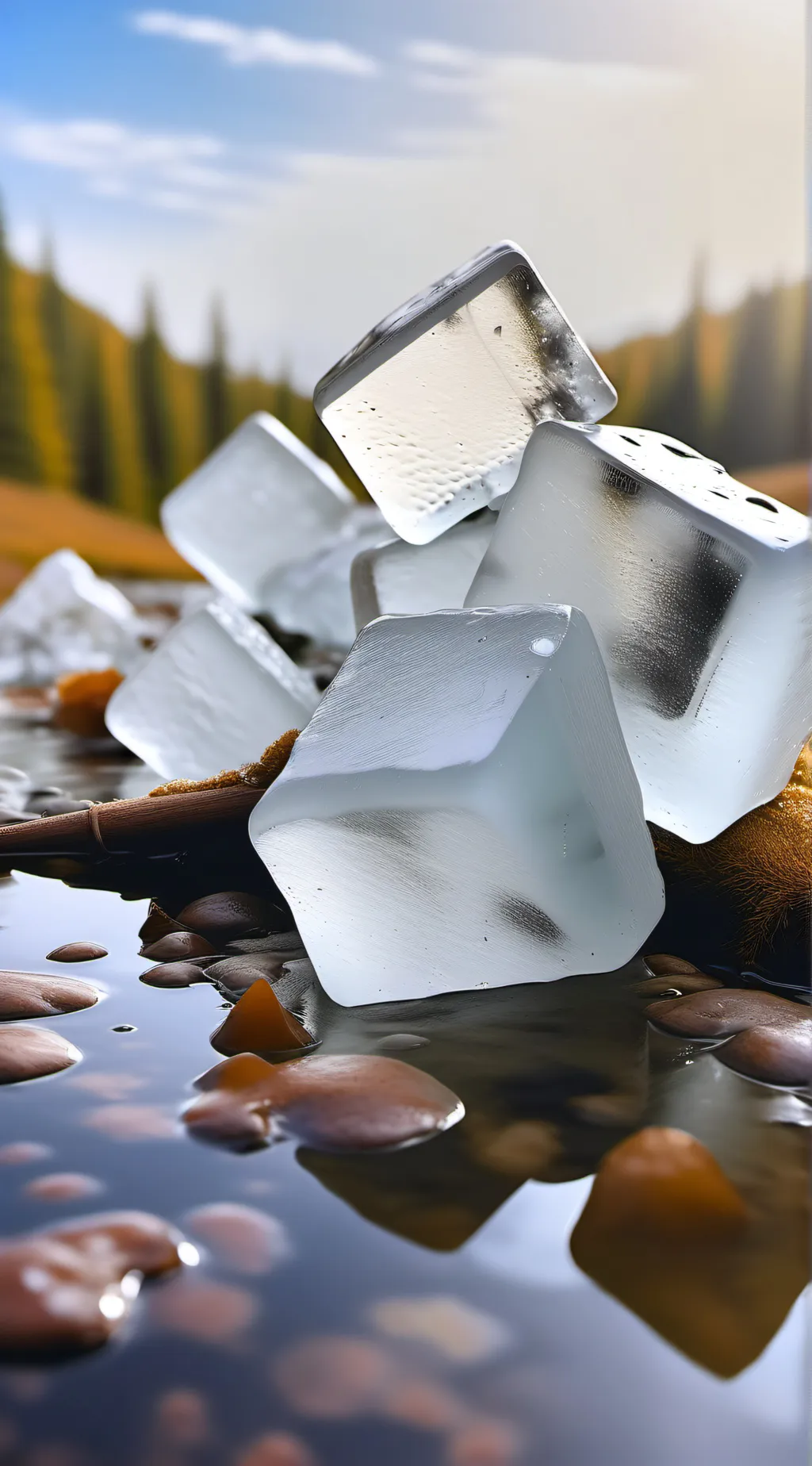 ai character: Ice background