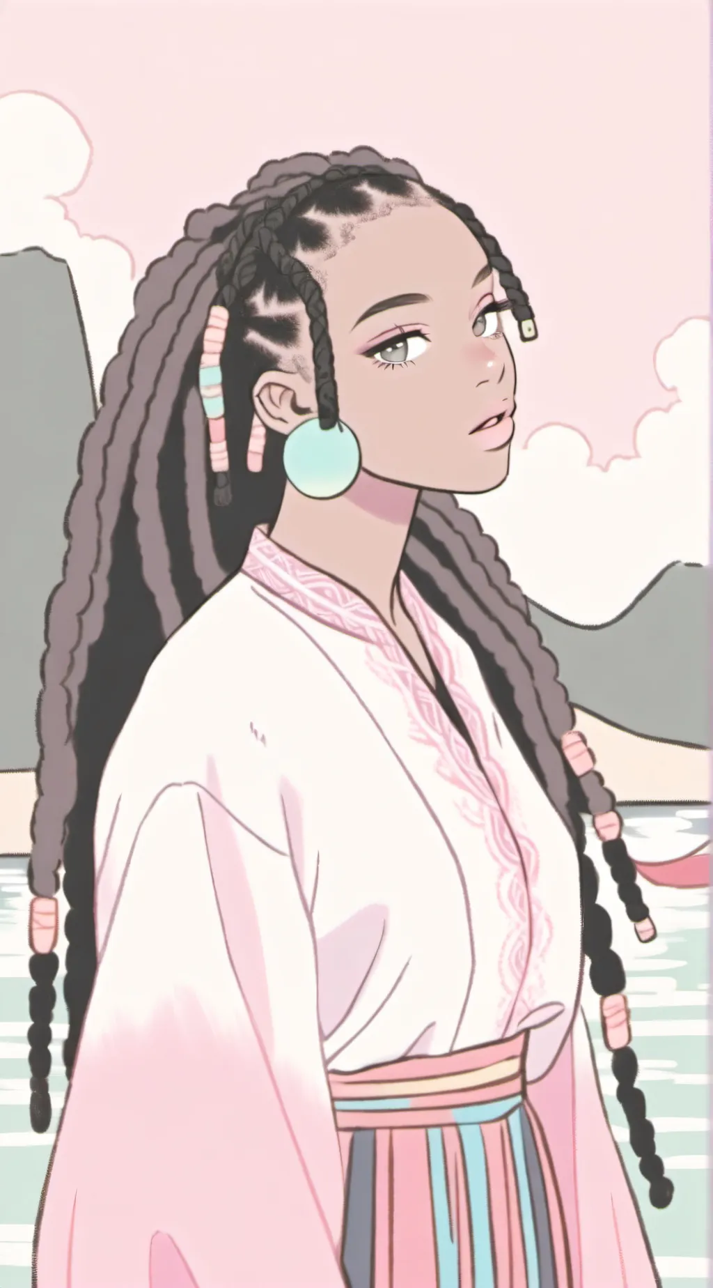 ai character: Claypso *E.S* background