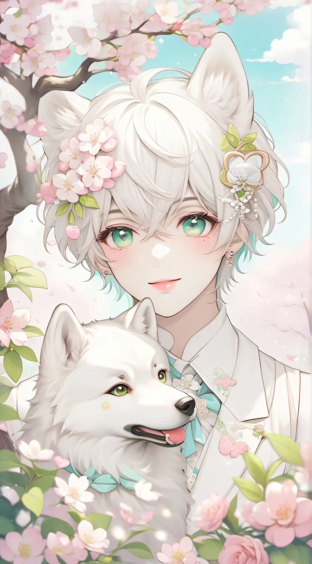 ai character: wolfy °^° background