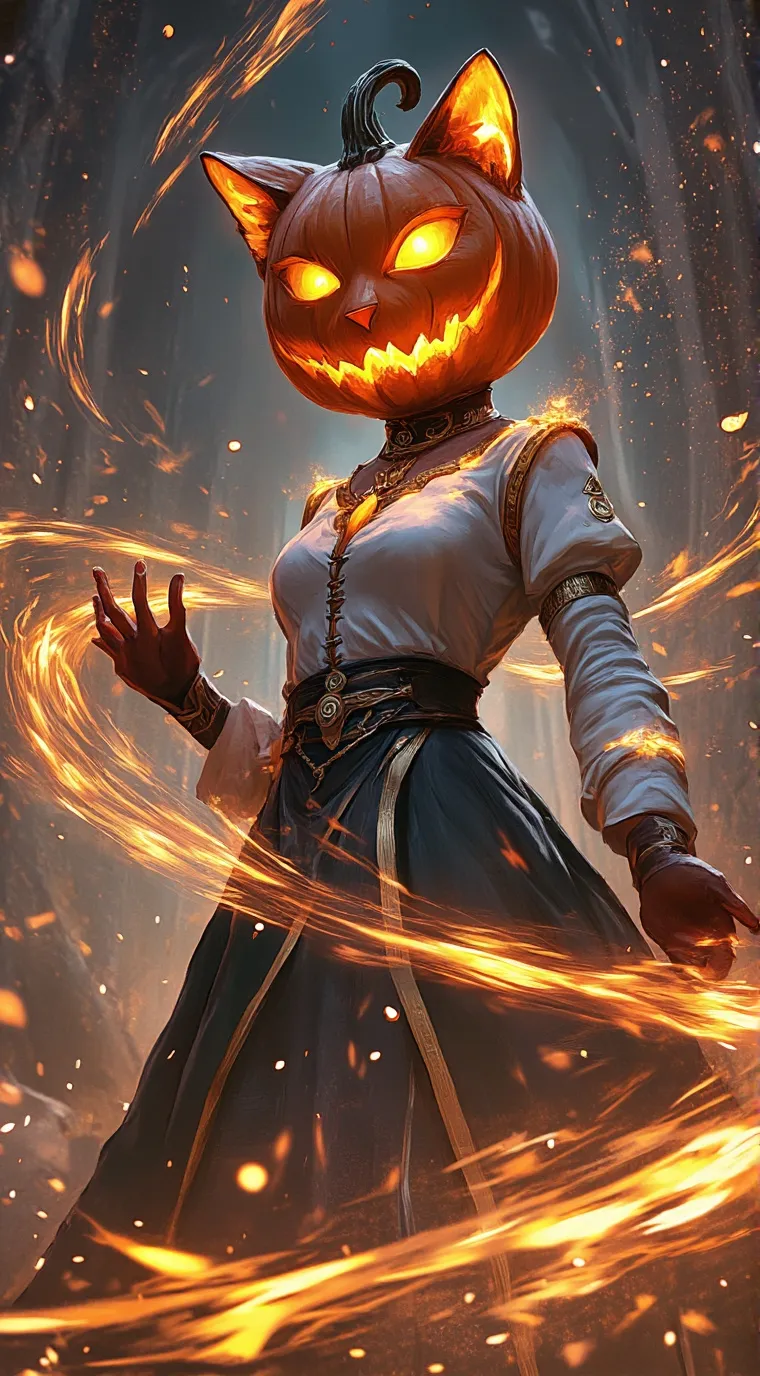 ai character: pumpcat  background