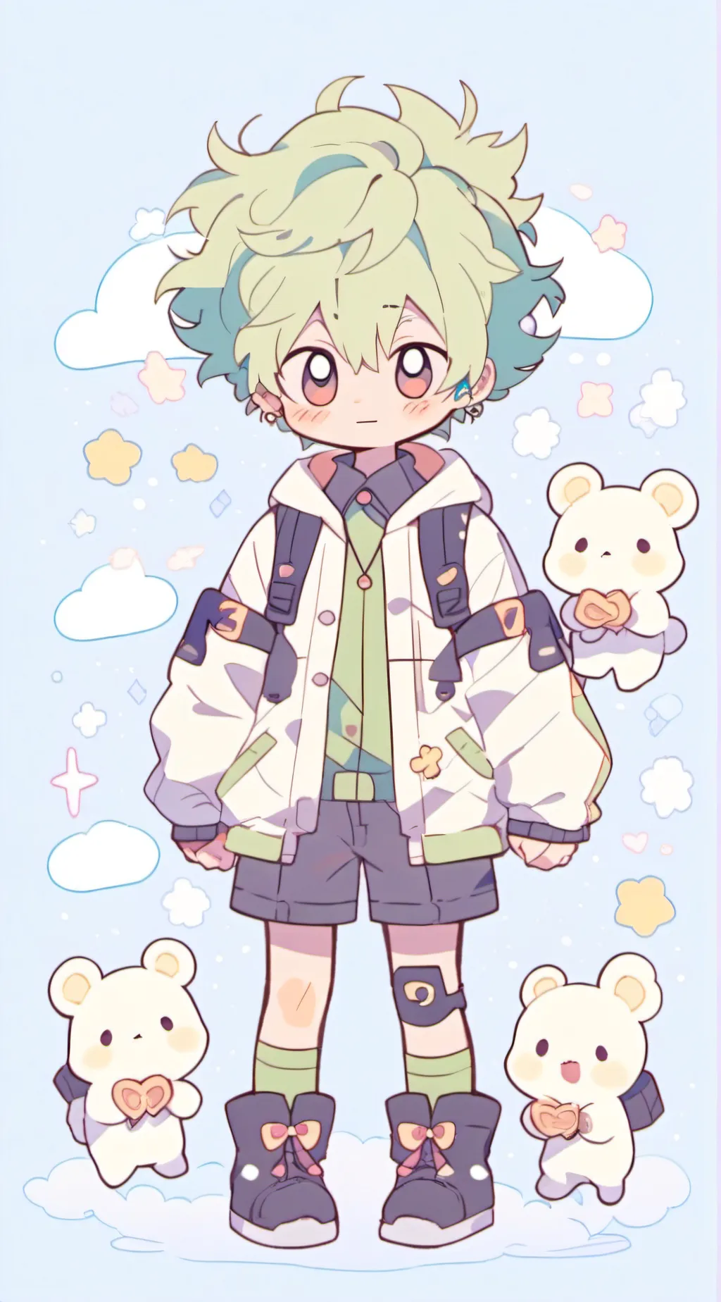 ai character: Deku Bakugo kids background