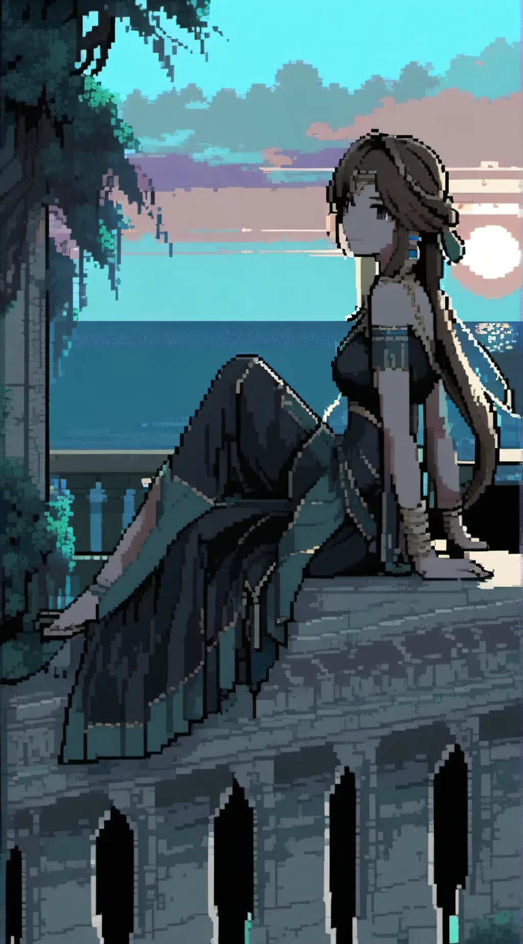 ai character: Aurora background