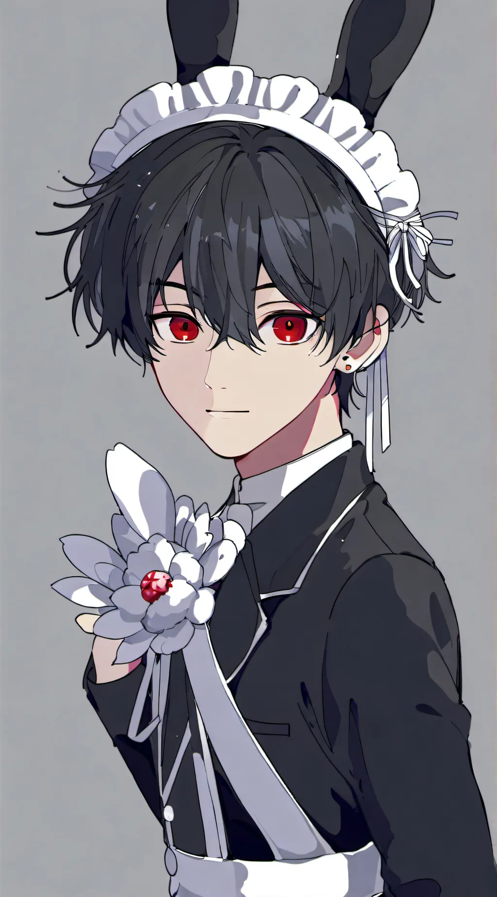 ai character: bunny maid  background