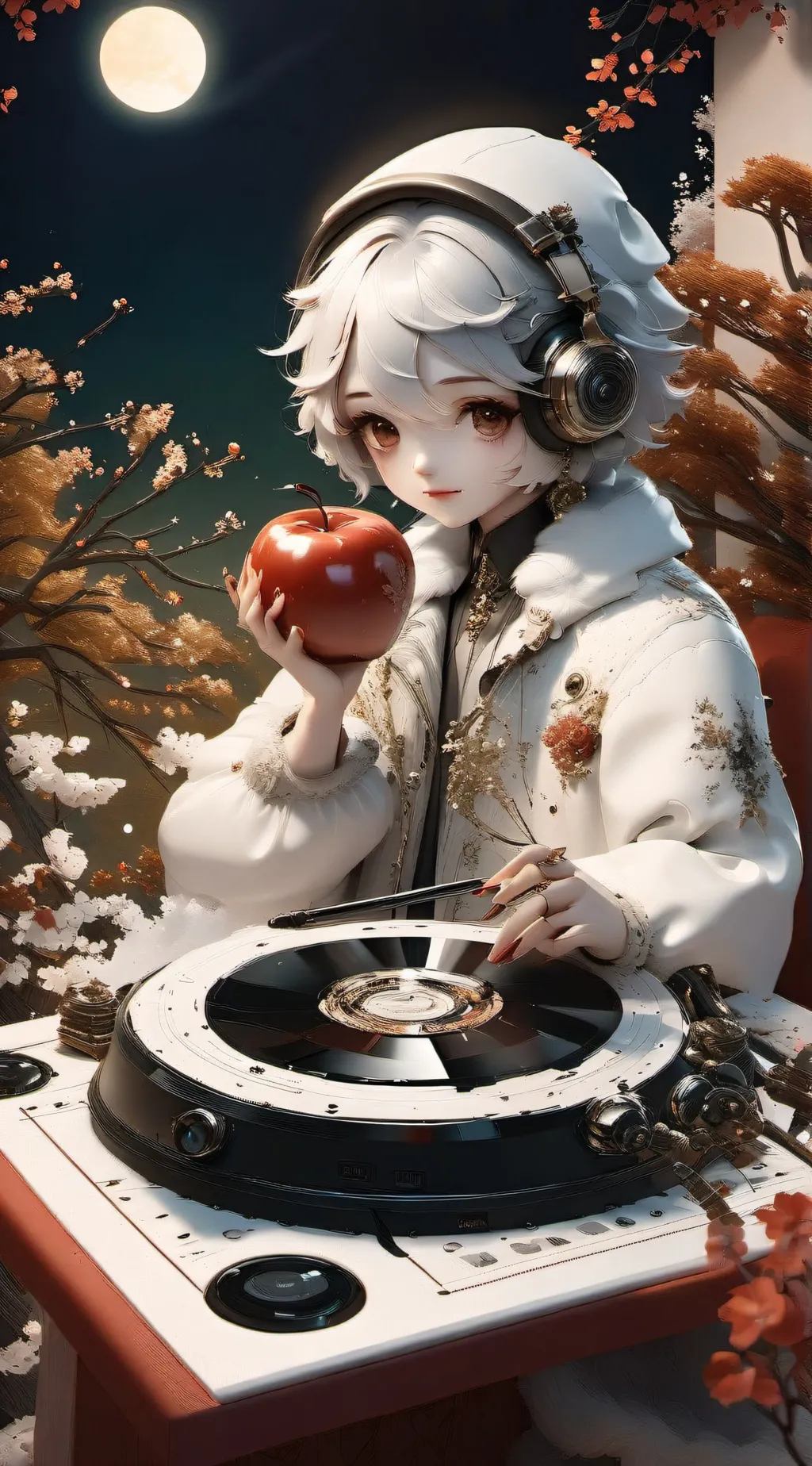 ai character: radioapple background