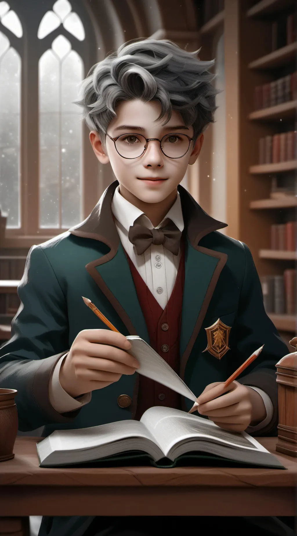 ai character: Magical school background