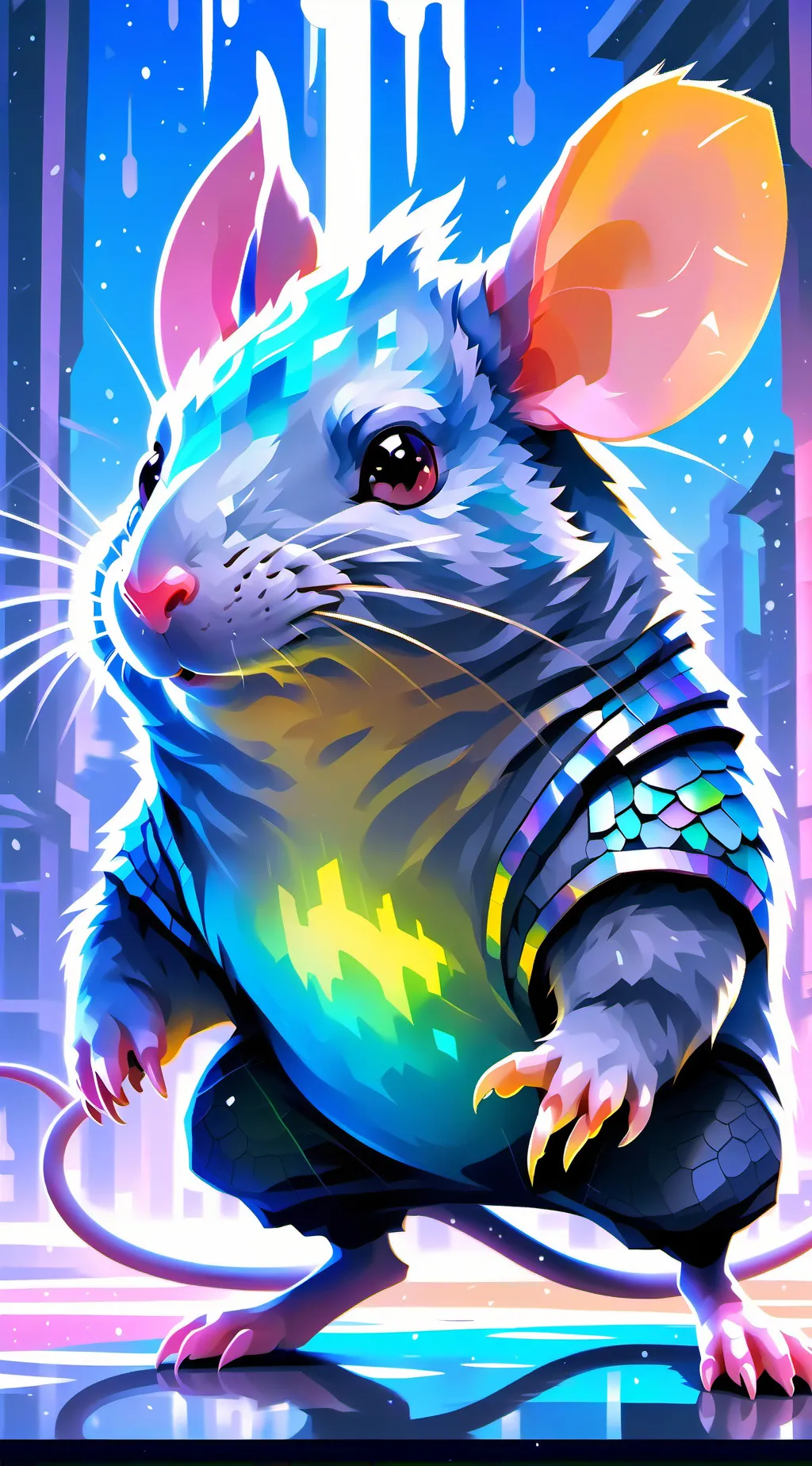 ai character: The fat fast rat background