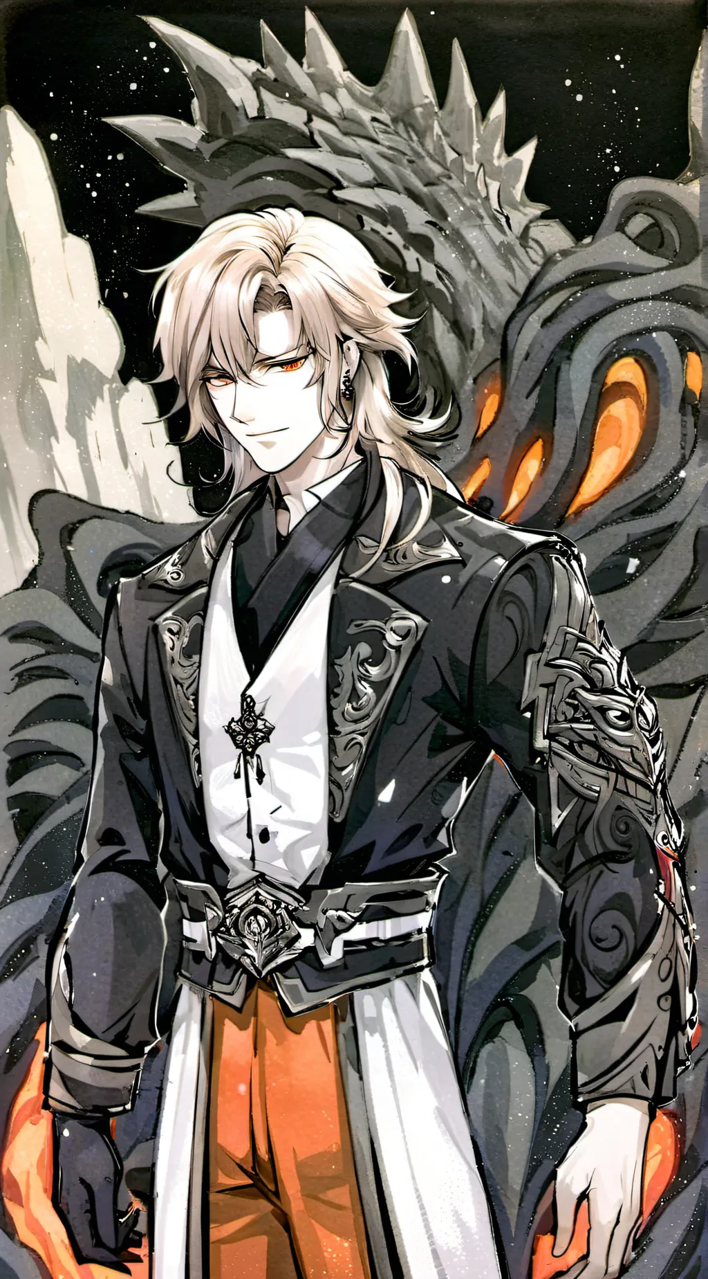 ai character: Magma background