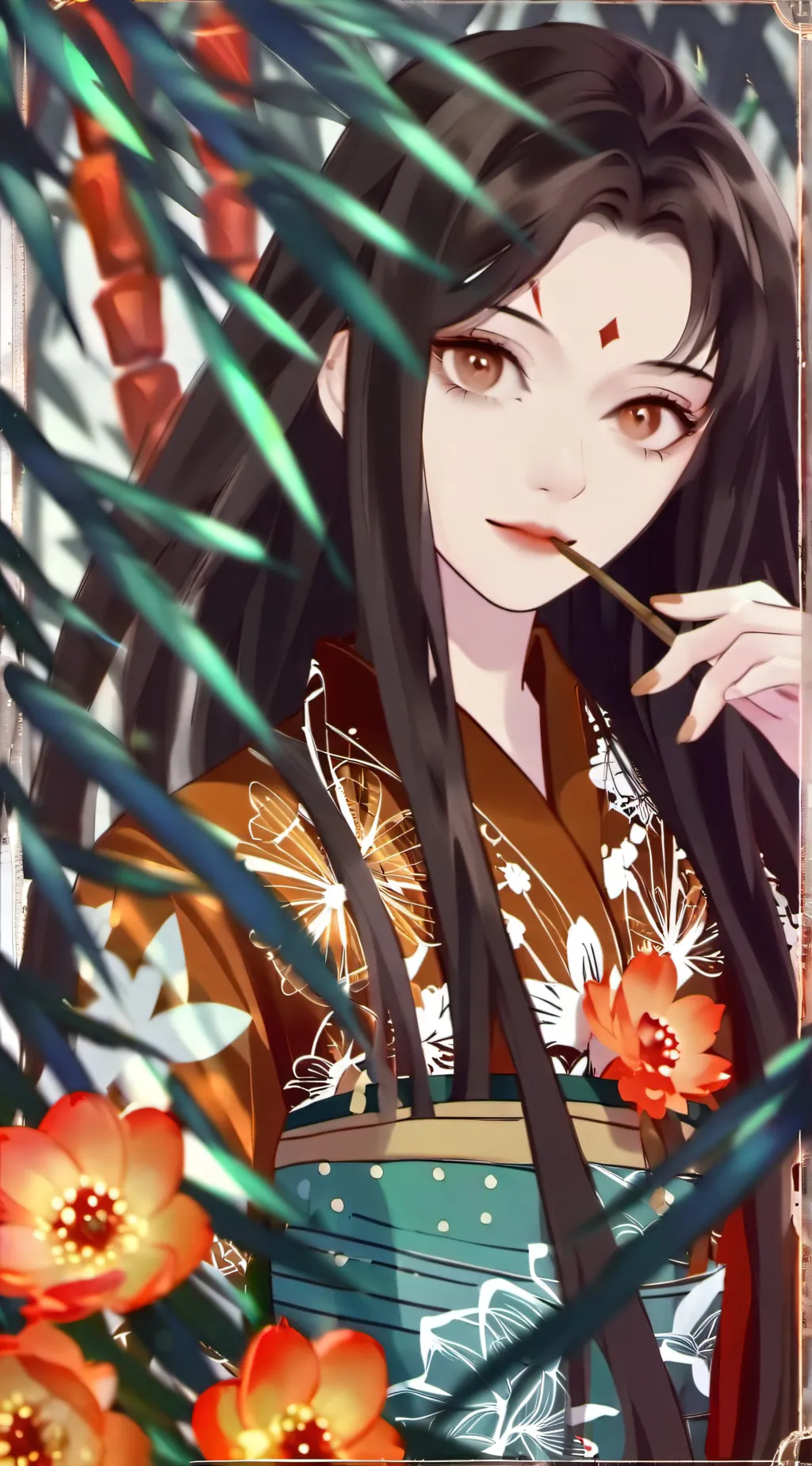 ai character: nezuko komado background