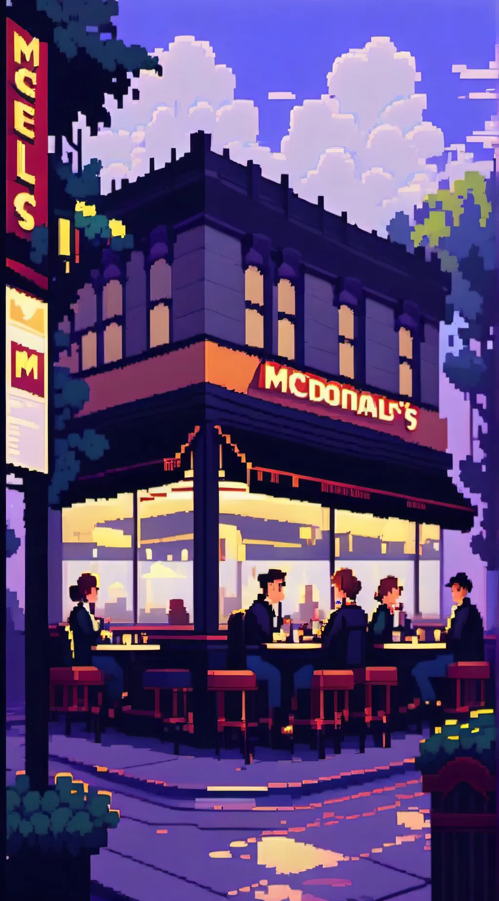 ai character: McDonalds background
