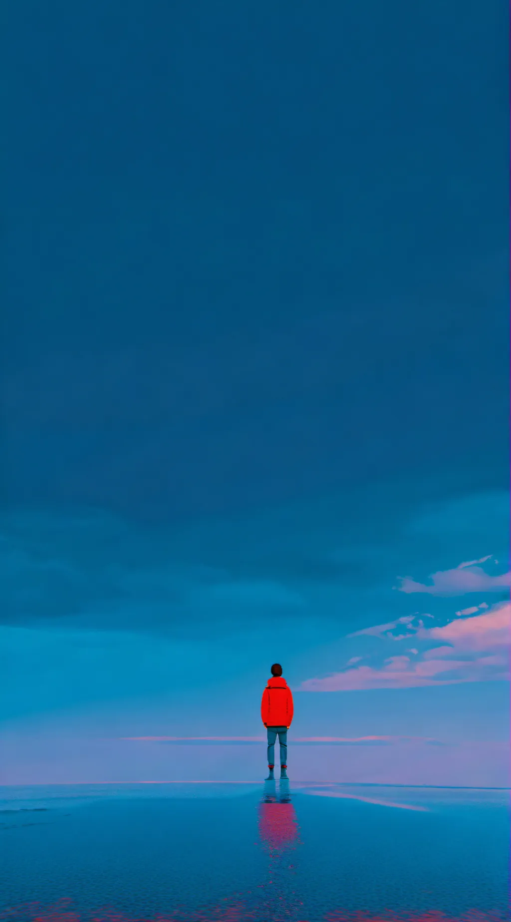 ai character: just blue color background